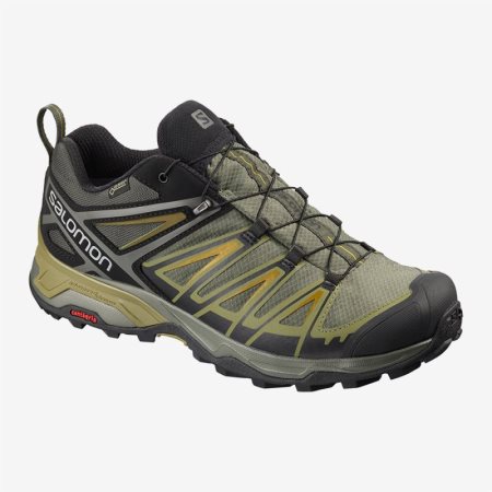 Salomon X ULTRA 3 WIDE GTX Mens Hiking Shoes Olive | Salomon South Africa